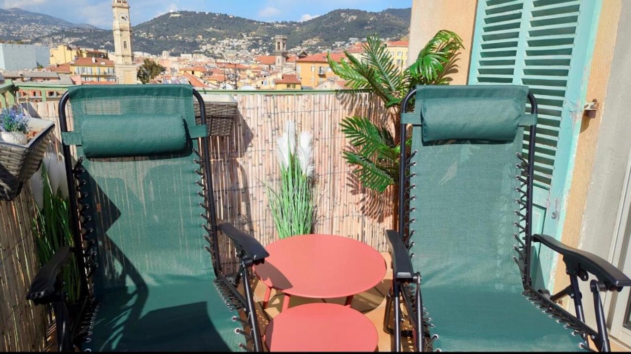 La Croix - F3, Terrasse Vue Panoramique, Vieux-Nice Old Town And Terrace المظهر الخارجي الصورة