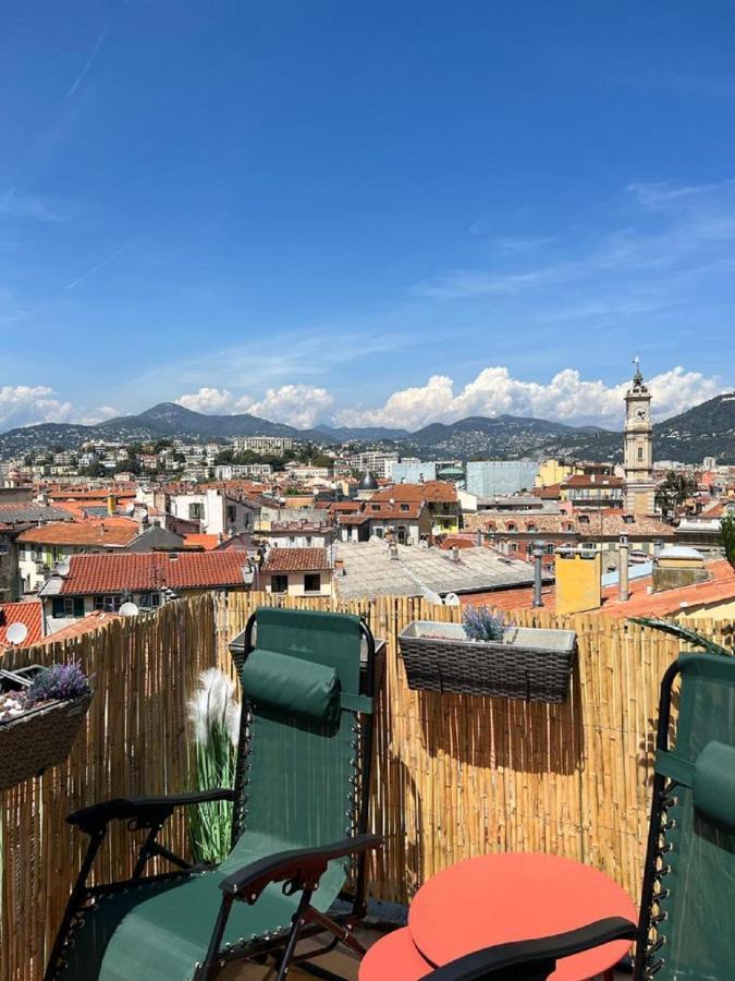 La Croix - F3, Terrasse Vue Panoramique, Vieux-Nice Old Town And Terrace المظهر الخارجي الصورة
