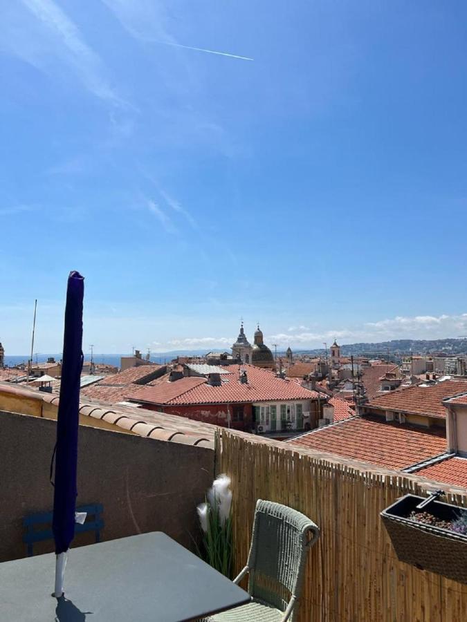 La Croix - F3, Terrasse Vue Panoramique, Vieux-Nice Old Town And Terrace المظهر الخارجي الصورة