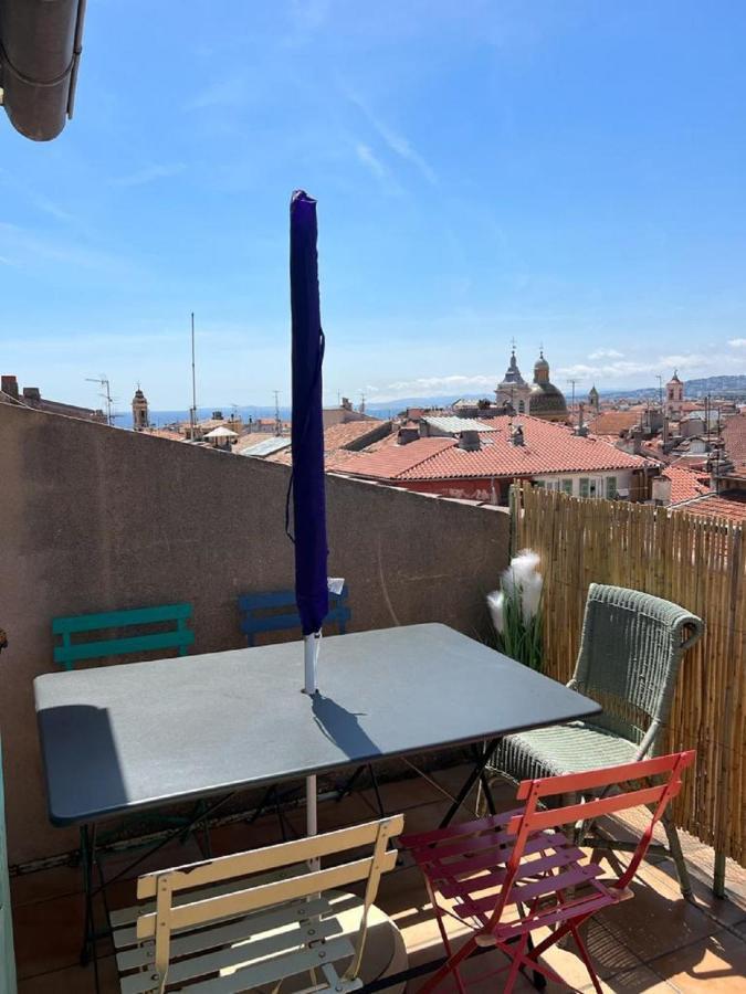 La Croix - F3, Terrasse Vue Panoramique, Vieux-Nice Old Town And Terrace المظهر الخارجي الصورة