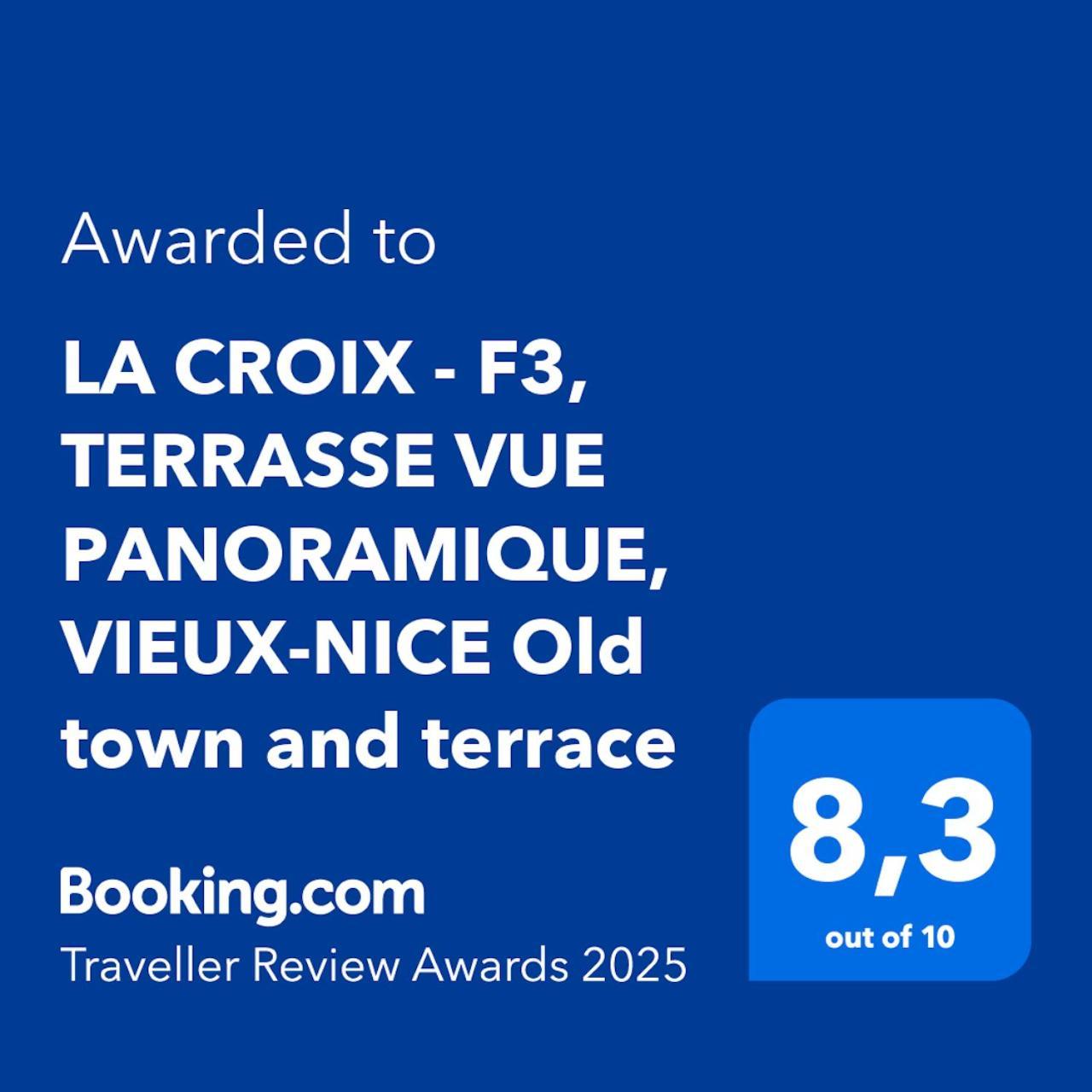 La Croix - F3, Terrasse Vue Panoramique, Vieux-Nice Old Town And Terrace المظهر الخارجي الصورة